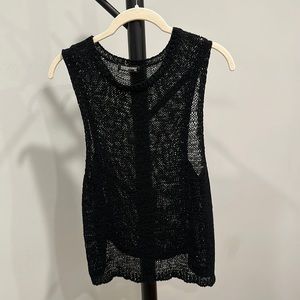 American Apparel Grunge See-Thru Sleeveless Sweater (XS/S)